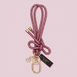 NWT Victoria’s Secret Pink Bling Bow Tie Knot Keychain Holder Wristlet